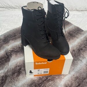 Timberland Women's Black Lace-Up Ankle Boots